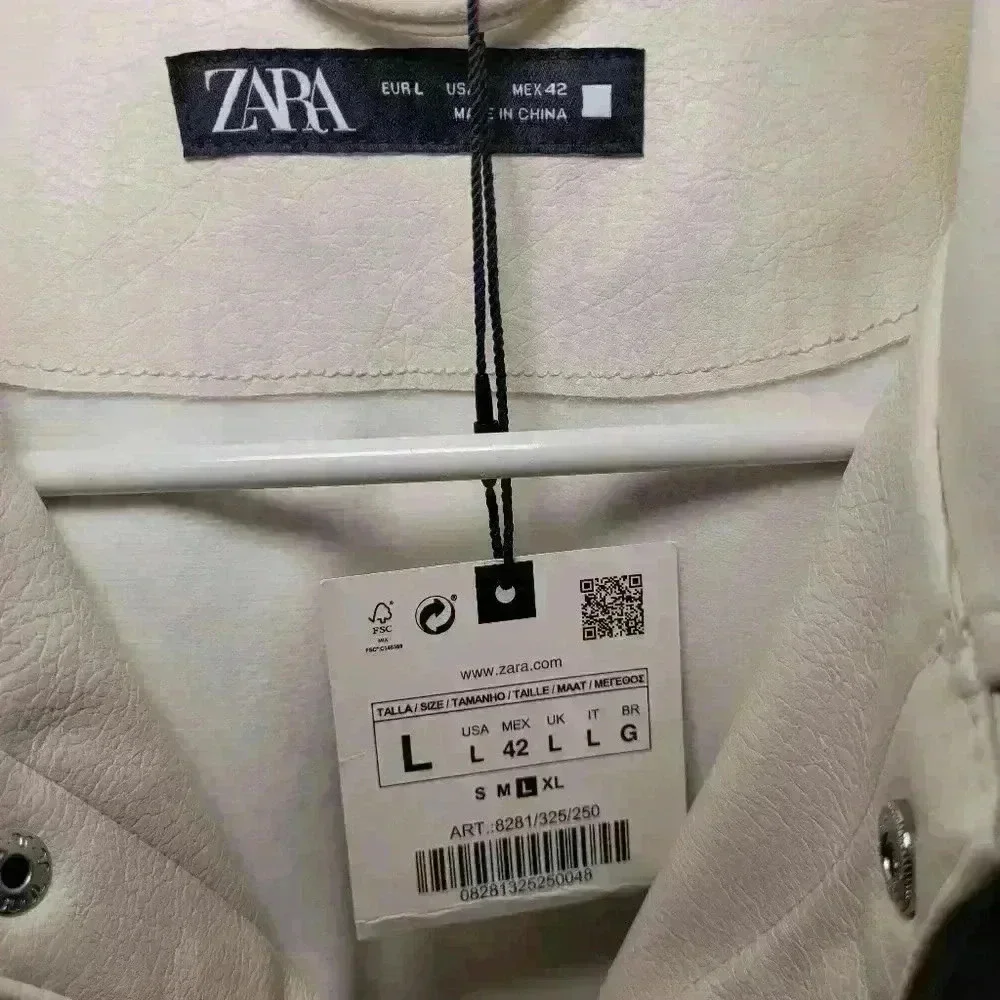 Zara jacket faux leather size large